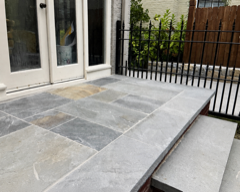 Stone patio landing outside a home in Hampton Roads